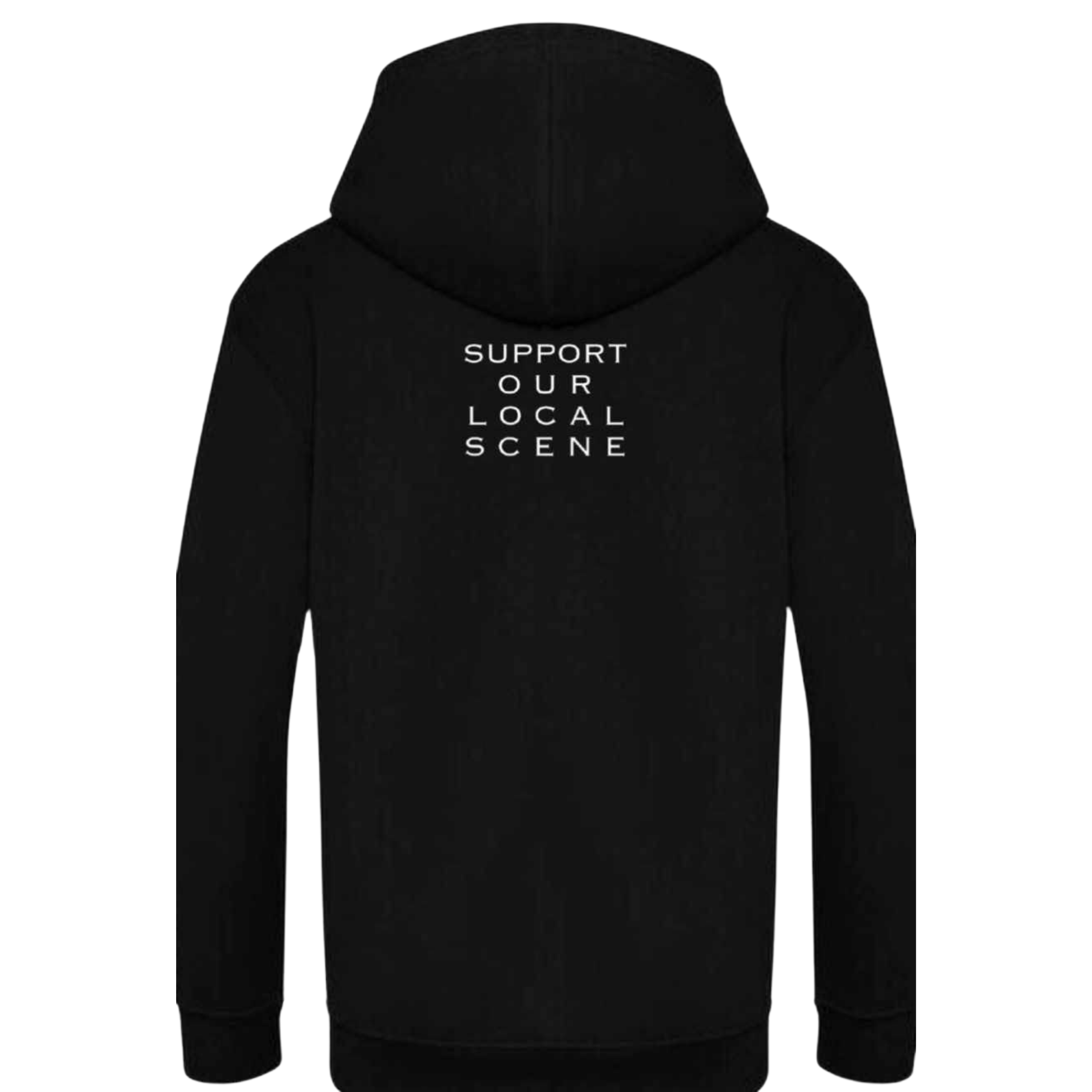 Support Our Local Scene Black Hoodie